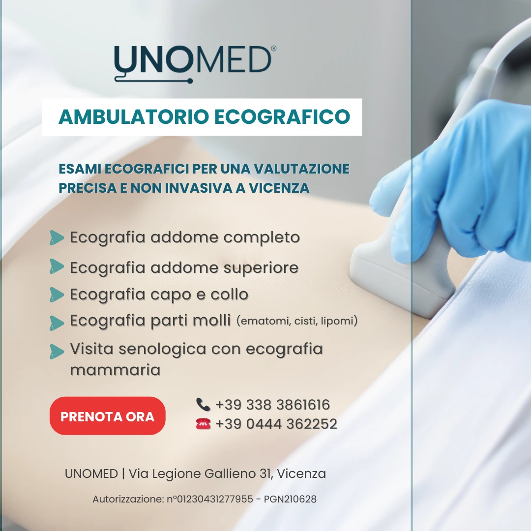 Ecografia presso il poliambulatorio UNOMED a Vicenza